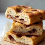 cinnamon roll focaccia fresh from oven