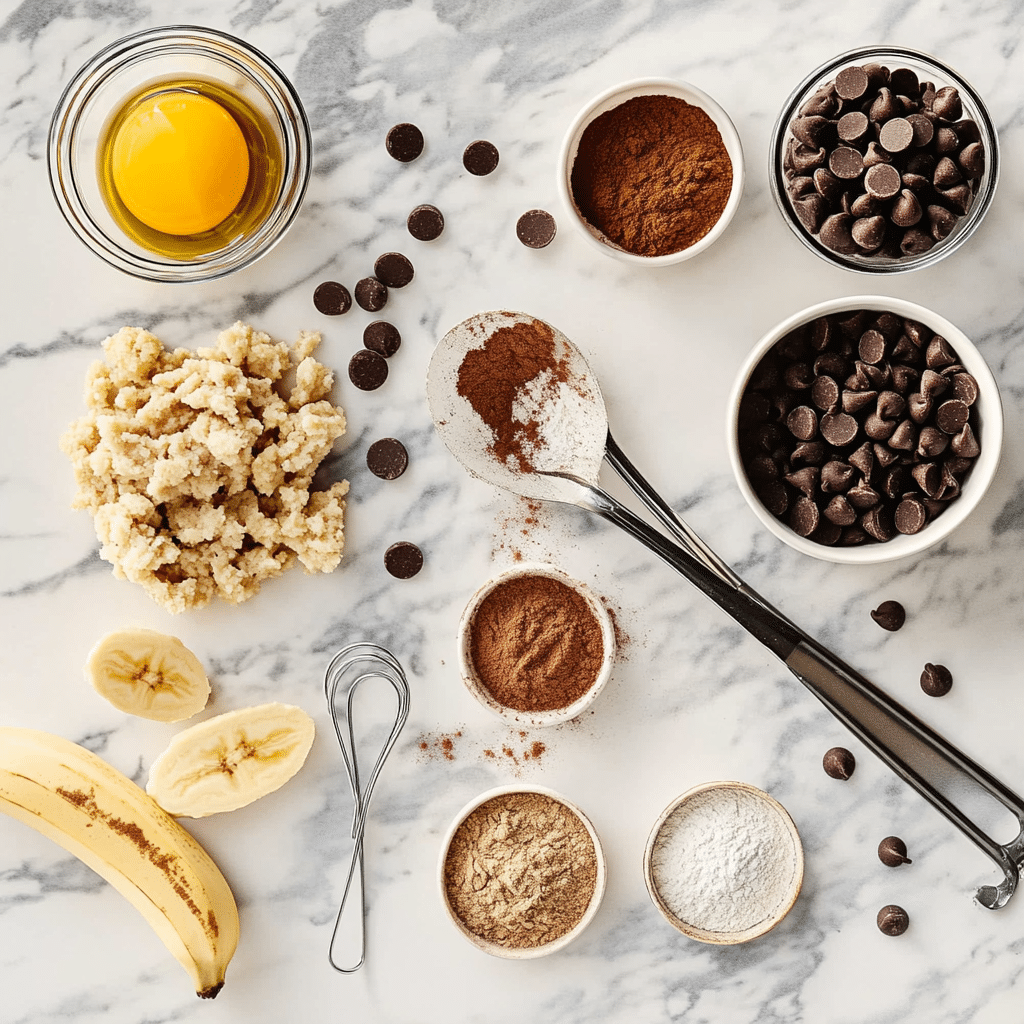 banana-bread-cookies-ingredients Ingredients for banana bread cookies recipe
