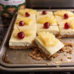 Greek Yogurt Pineapple Bars on an oven plate