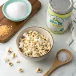 Ingredients for popping corn in coconut oil