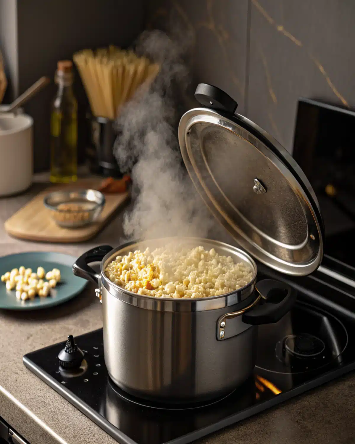 popcorn-stovetop-coconut-oil-step Stovetop popping corn using coconut oil